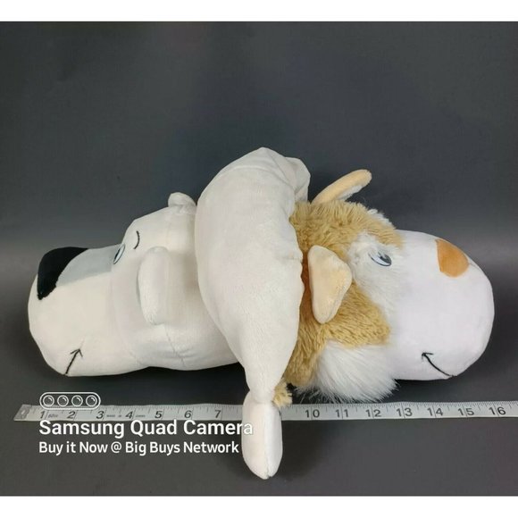 Flip A Zoo Hazel HUSKY + Urso POLAR BEAR 17" Stuffed Pillow Huggable Plushie Toy - Picture 1 of 12